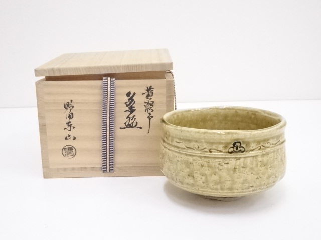 JAPANESE TEA CEREMONY / KI-SETO TEA BOWL CHAWAN 